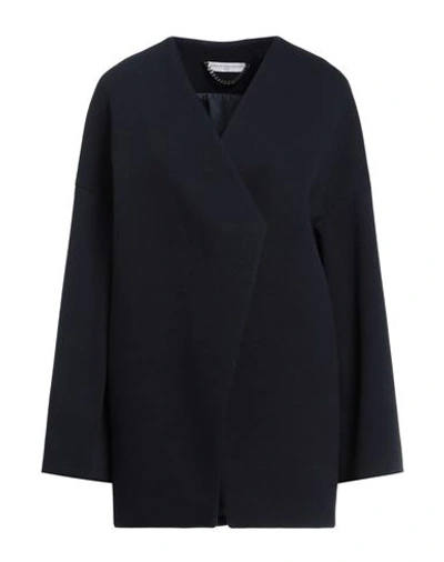 Maria Vittoria Paolillo Mvp Woman Overcoat Navy Blue Size 6 Polyester In Navy Blue