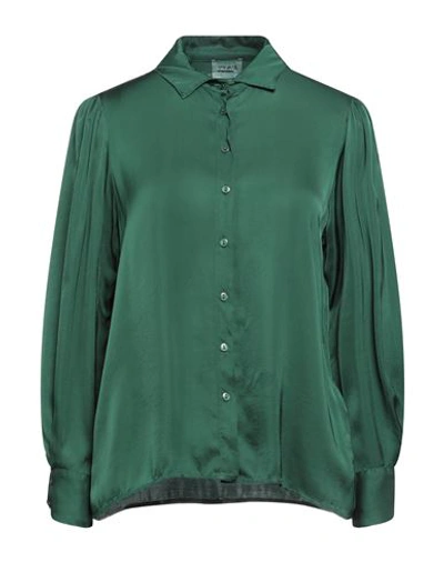 Shop Berna Woman Shirt Dark Green Size Xs Viscose