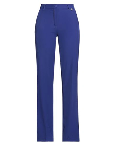 Shop Berna Woman Pants Purple Size 10 Polyester, Elastane