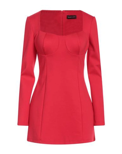 Shop Vanessa Scott Woman Mini Dress Red Size L Viscose, Polyamide, Elastane