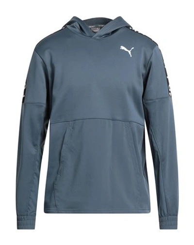Shop Puma Man Sweatshirt Slate Blue Size S Polyester