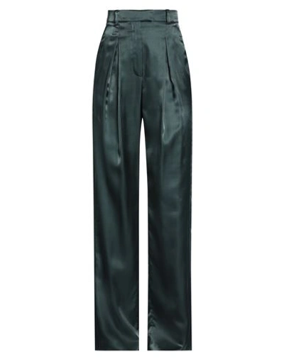 Shop Agnona Woman Pants Dark Green Size 0 Viscose, Polyamide, Wool