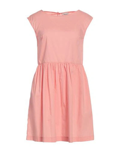 Shop Woolrich Woman Mini Dress Salmon Pink Size L Cotton