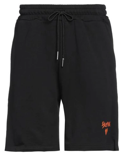 Self Made By Gianfranco Villegas Man Shorts & Bermuda Shorts Black Size Xs Cotton In Black