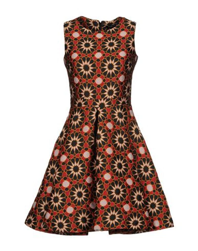 Shop Byblos Woman Mini Dress Red Size 8 Polyester, Polyamide, Cotton