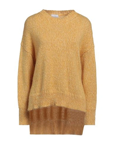 Sfizio Studio Woman Sweater Yellow Size 6 Acrylic, Mohair Wool, Polyamide In Yellow