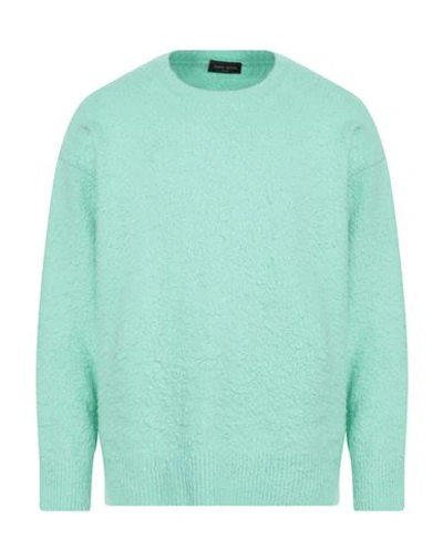 Shop Roberto Collina Man Sweater Light Green Size 44 Cotton, Nylon, Elastane