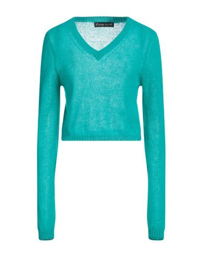 Shop Pdr Phisique Du Role Woman Sweater Emerald Green Size 2 Baby Alpaca Wool, Mohair Wool, Polyamide