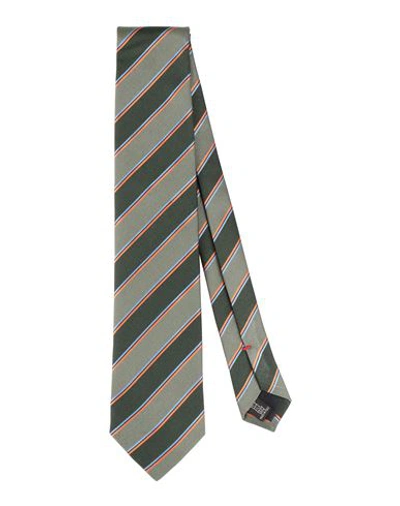 Shop Fiorio Man Ties & Bow Ties Green Size - Silk