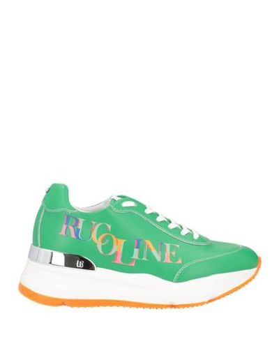 Shop Rucoline Woman Sneakers Green Size 10 Calfskin