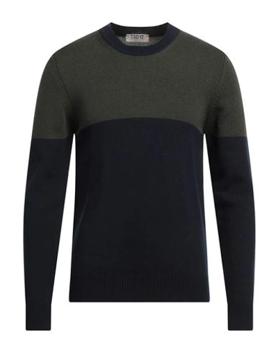 Shop Tsd12 Man Sweater Navy Blue Size Xxl Dralon