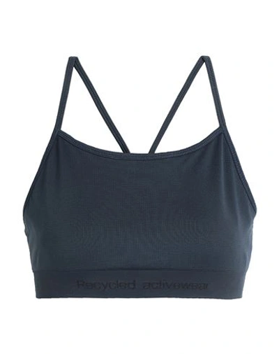 Organic Basics Active Sports Bra Woman Top Navy Size Xl/xxl Recycled Nylon, Nylon, Elastane In Navy Blue
