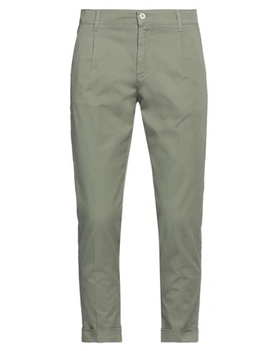 Shop Exibit Man Pants Sage Green Size 32 Cotton, Elastane