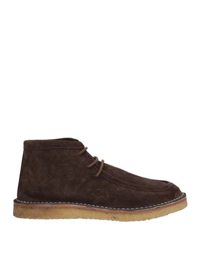 Shop Lerews Man Ankle Boots Dark Brown Size 7 Soft Leather