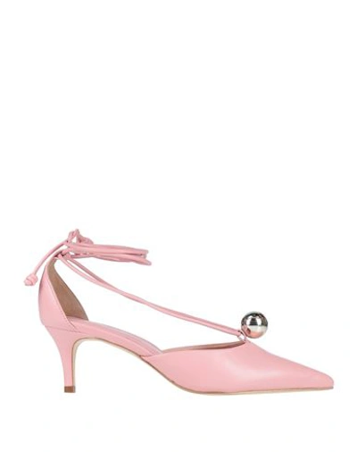 Shop Gold & Rouge Woman Pumps Pink Size 8 Soft Leather