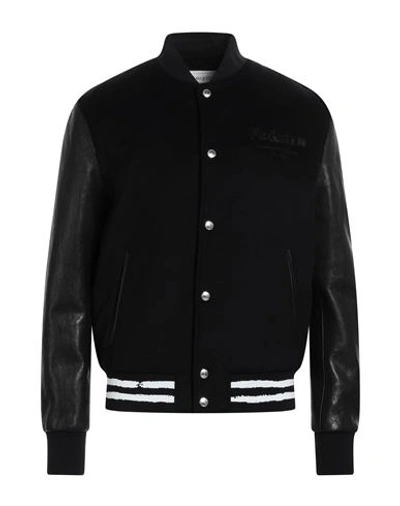 Shop Alexander Mcqueen Man Jacket Black Size 42 Textile Fibers