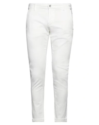 Shop Uniform Man Denim Pants White Size 34 Cotton, Elastane