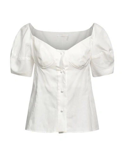 Shop Chloé Woman Shirt White Size 4 Linen