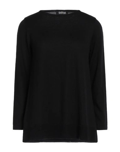 Shop El La® Lago Di Como El La Lago Di Como Woman Sweater Black Size S Merino Wool