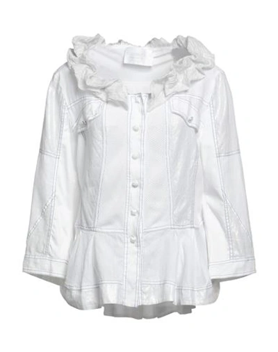 Shop Elisa Cavaletti By Daniela Dallavalle Woman Shirt White Size 6 Linen, Viscose