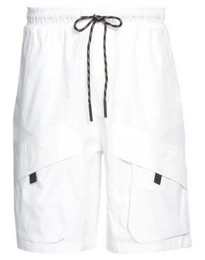 Shop Masterpiece Of Rêver Paris Man Shorts & Bermuda Shorts White Size S Cotton, Elastane