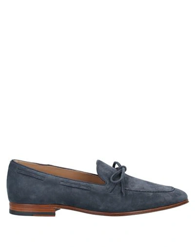 Shop Tod's Man Loafers Midnight Blue Size 7 Soft Leather