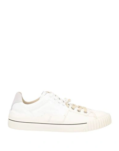 Maison Margiela Man Sneakers White Size 9 Leather, Textile Fibers