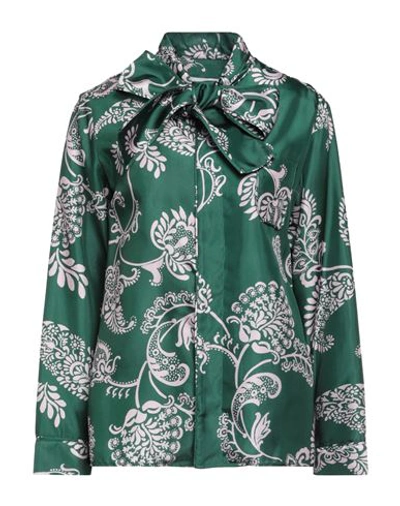 Simona Corsellini Woman Top Emerald Green Size 4 Viscose, Acetate, Silk In Green