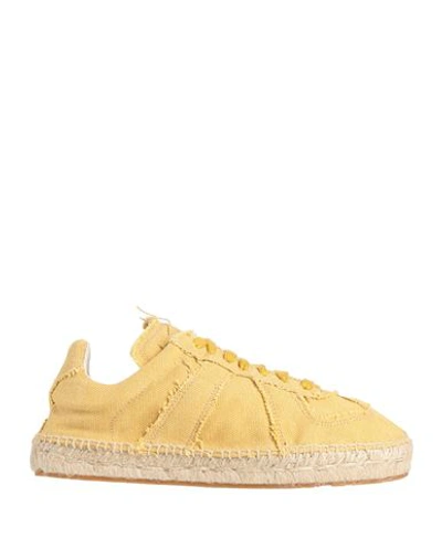 Maison Margiela Woman Espadrilles Ocher Size 11 Textile Fibers In Yellow