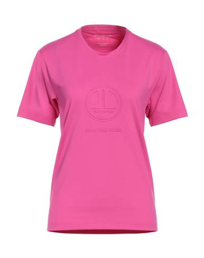Shop Martine Rose Woman T-shirt Fuchsia Size M Polyamide, Elastane In Pink