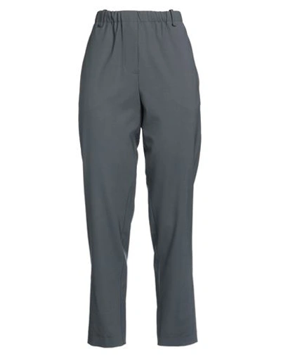 Alysi Woman Pants Lead Size 6 Virgin Wool, Lycra In Grey