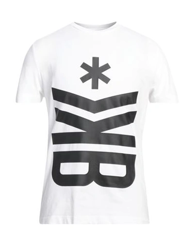 Shop Bikkembergs Man T-shirt White Size Xl Cotton, Elastane