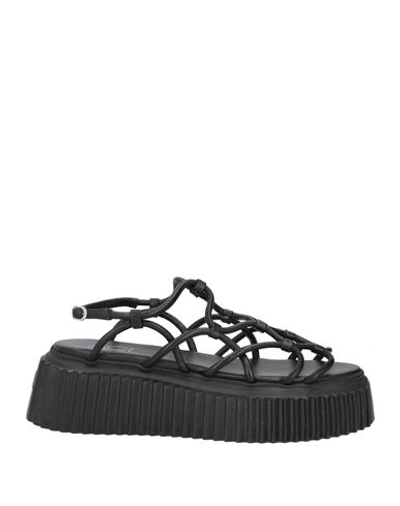 Agl Attilio Giusti Leombruni Messy Platform Sandal In Black