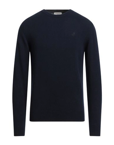 Shop Jeckerson Man Sweater Midnight Blue Size S Wool, Polyamide