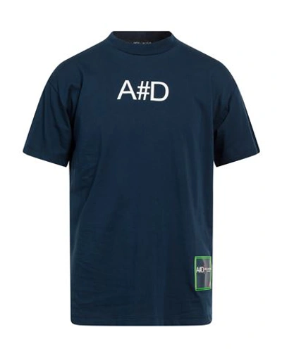 Shop Alessandro Dell'acqua Man T-shirt Navy Blue Size 3xl Cotton