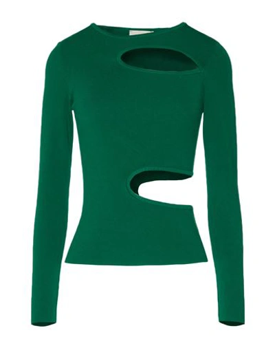 Vicolo Woman T-shirt Green Size Onesize Viscose, Polyester In Green