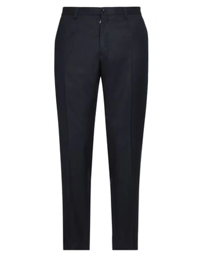 Shop Dolce & Gabbana Man Pants Midnight Blue Size 42 Wool