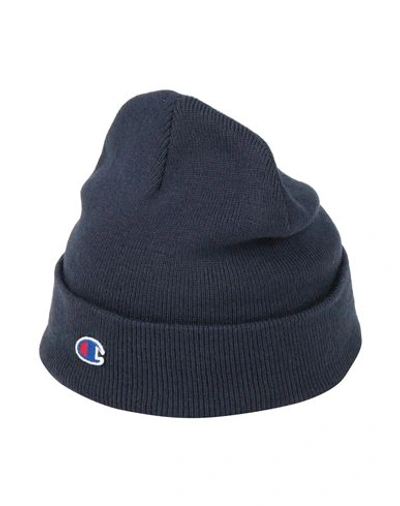 Champion Hat Midnight Blue Size Onesize Acrylic, Recycled Polyester In Blue