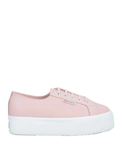 Shop Superga Woman Sneakers Pink Size 6 Soft Leather