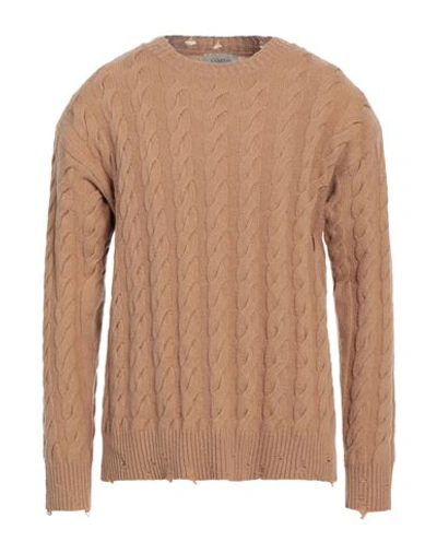 Laneus Maglione Girocollo Broken Braid Cammello In Beige