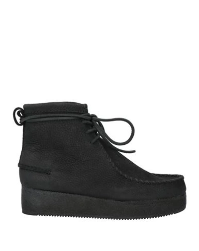 Shop Clarks Originals Woman Ankle Boots Black Size 9.5 Soft Leather