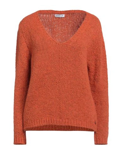 Shop Happy25 Woman Sweater Orange Size 4 Acrylic, Polyester, Wool, Viscose, Alpaca Wool