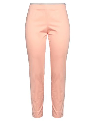 Shop Peserico Woman Pants Salmon Pink Size 6 Cotton, Elastane