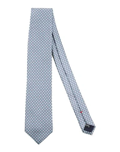 Shop Fiorio Man Ties & Bow Ties Grey Size - Silk