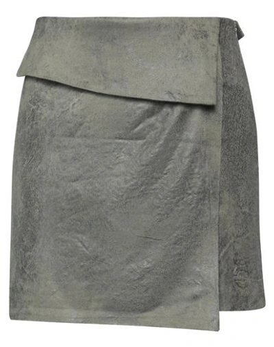 Shop Gaelle Paris Gaëlle Paris Woman Mini Skirt Military Green Size 6 Polyester, Elastane