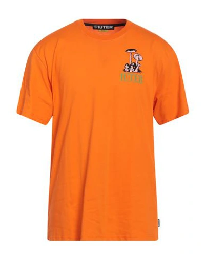 Shop Iuter Man T-shirt Orange Size L Cotton