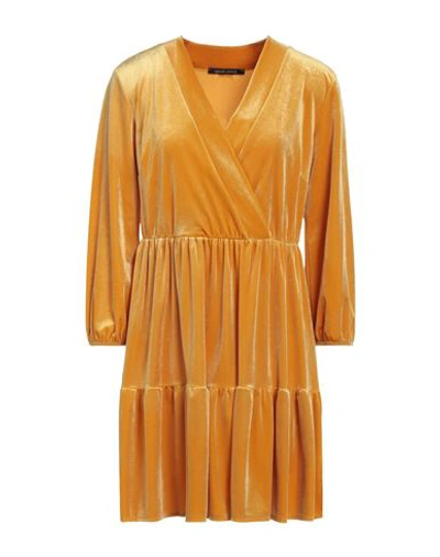 Shop Gaudì Woman Mini Dress Yellow Size 10 Polyester, Elastane