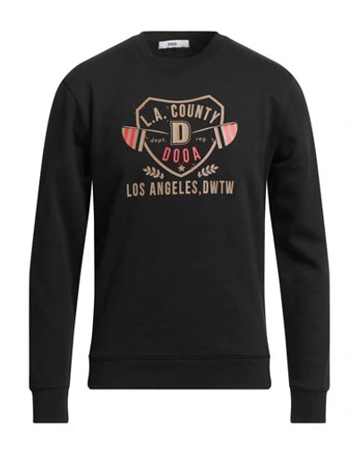 Dooa Man Sweatshirt Black Size Xl Cotton, Polyester In Black