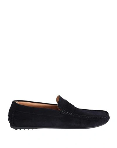 Shop Selected Homme Man Loafers Navy Blue Size 8 Leather