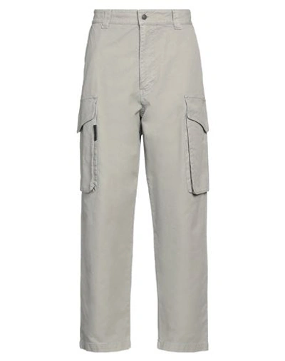 Shop Msgm Man Pants Light Grey Size 28 Cotton
